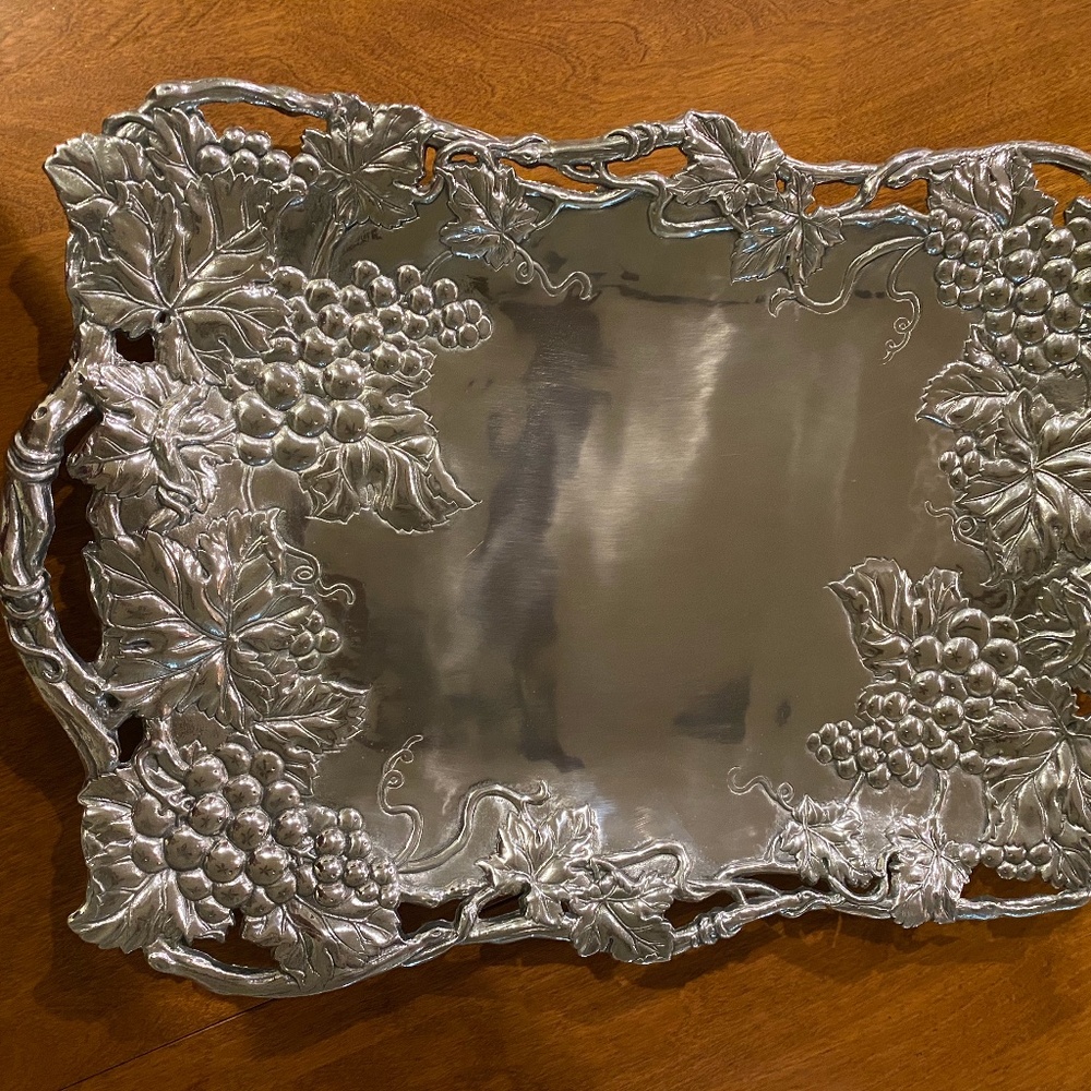 Arthur Court Grape Clutch Tray